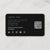 Retro Vinyl Record muziek Deejay Disk Jokey DJ Visitekaartje (Achterkant)