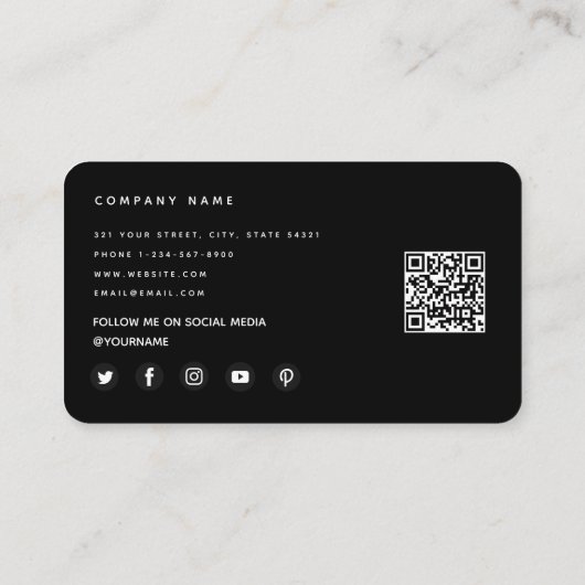 Retro Vinyl Record muziek Deejay Disk Jokey DJ Visitekaartje (Achterkant)