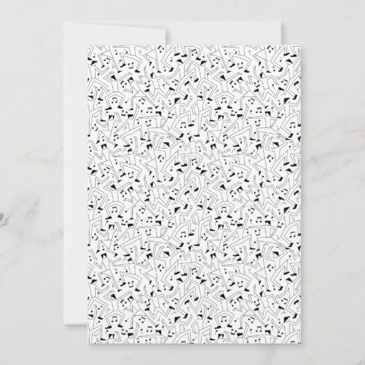 Retro Vinyl Record Muziek Verjaardag Bash in Rood Kaart (Achterkant)