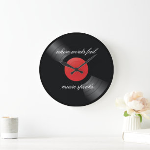 Retro Vinyl Record muziekthema Grote Klok