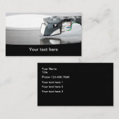 Retro Vinyl Record muziekthema Visitekaartje (Voorkant / Achterkant)