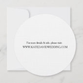 Retro Vinyl Record Orchids Modern Wedding Invites Kaart (Achterkant)