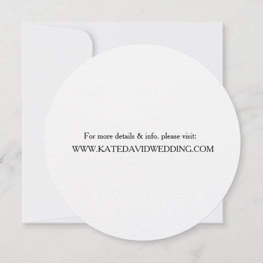 Retro Vinyl Record Orchids Modern Wedding Invites Kaart (Achterkant)