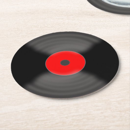 Retro Vinyl Record Papier Onderzetters (Gebogen)