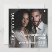 Retro Vinyl Record Photo Cover Wedding Kaart (Voorkant)