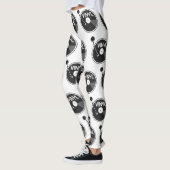 Retro Vinyl Record Platenspeler Leggings (Links)