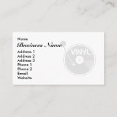 Retro Vinyl Record Platenspeler Visitekaartje (Achterkant)