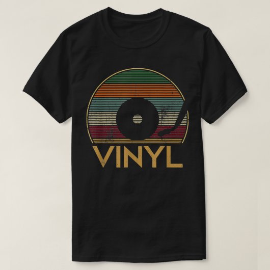  Retro Vinyl Record Player Analoge LP-muziek T-shirt (Design voorkant)