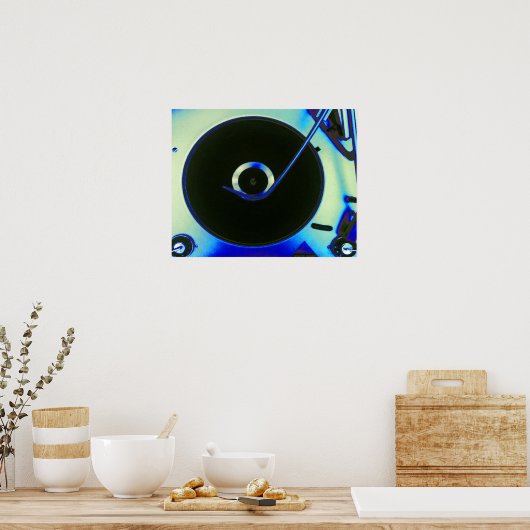  Retro Vinyl Record Player Poster (Keuken)