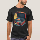 Retro Vinyl Record Player Vibes T-shirt (Voorkant)