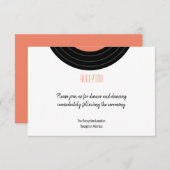 Retro Vinyl Record Receptie Behuizing Kaart (Voorkant / Achterkant)