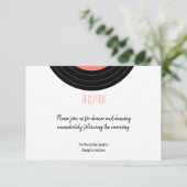 Retro Vinyl Record Receptie Behuizing Kaart (Staand voorkant)