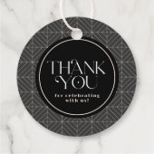 Retro Vinyl Record Roze Afstuderen Bedankjes Labels (Achterkant)