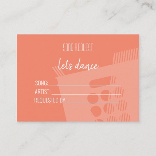 Retro Vinyl Record RSVP Informatiekaartje (Achterkant)