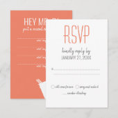 Retro Vinyl Record RSVP Informatiekaartje (Voorkant / Achterkant)