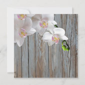 Retro Vinyl Record Rustic Country Wedding Invites Kaart (Achterkant)