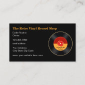 Retro Vinyl Record Store 45 RPM thema Visitekaartje (Voorkant)