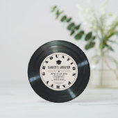 Retro Vinyl Record Tan Afstuderen Kaart (Staand voorkant)