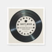 Retro Vinyl Record Tan Afstuderen Servet (Voorkant)
