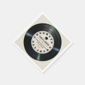 Retro Vinyl Record Tan Afstuderen Servet (Hoek)