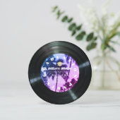 Retro Vinyl Record Tropical Palm Tree Afstuderen Kaart (Staand voorkant)