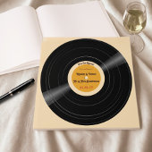 Retro Vinyl Record Trouwen Gastboek Gastenboek