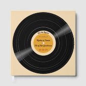 Retro Vinyl Record Trouwen Gastboek Gastenboek (Voorkant)