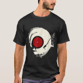 Retro Vinyl Record Turntable Design T-shirt (Voorkant)