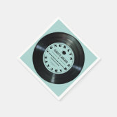 Retro Vinyl Record Turquoise Afstuderen Servet (Hoek)