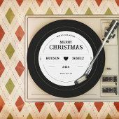 Retro Vinyl Record Unieke Kerst Feestdagenkaart