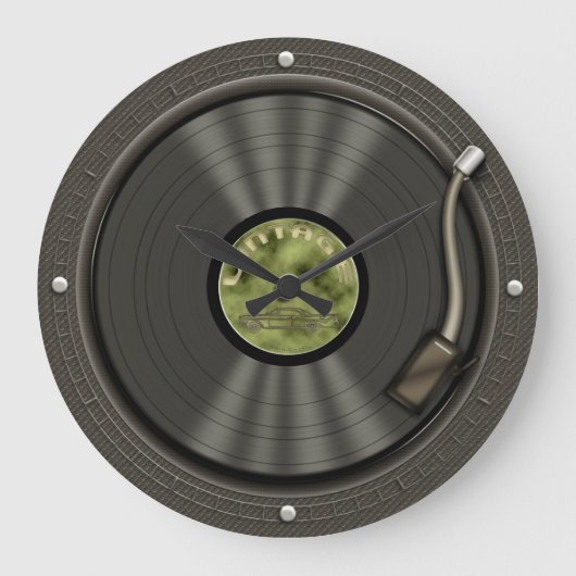 Retro Vinyl Record wandklok (Voorkant)