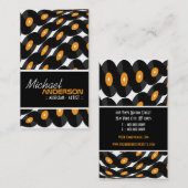 Retro Vinyl Record Wave Pattern Artist Business Visitekaartje (Voorkant / Achterkant)