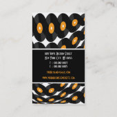 Retro Vinyl Record Wave Pattern Artist Business Visitekaartje (Achterkant)