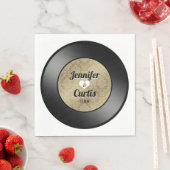Retro Vinyl Record Wedding Napkins Servet (Insitu)