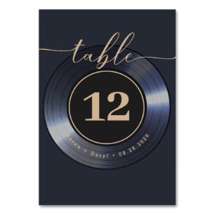 Retro Vinyl Record Zwart Bruiloft Kaart