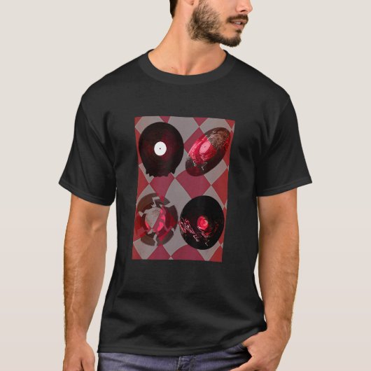 Retro Vinyl Records 2 T-shirt (Voorkant)