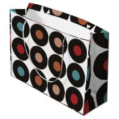 Retro Vinyl Records 60s Muziek Verjaardagsfeest Groot Cadeauzakje (Achterkant Gekanteld)
