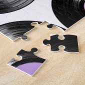 Retro Vinyl Records Colorful Patroon Legpuzzel (Zijkant)