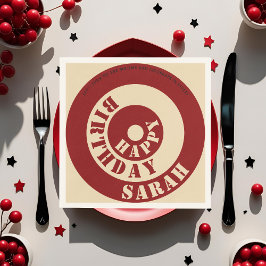 Retro Vinyl Sleeve Papieren servetten