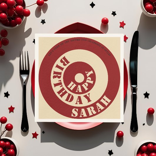  Retro Vinyl Sleeve Papieren servetten