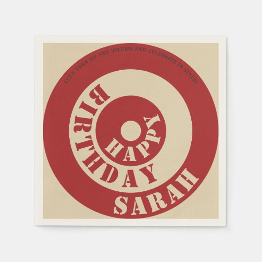  Retro Vinyl Sleeve Papieren servetten (Voorkant)