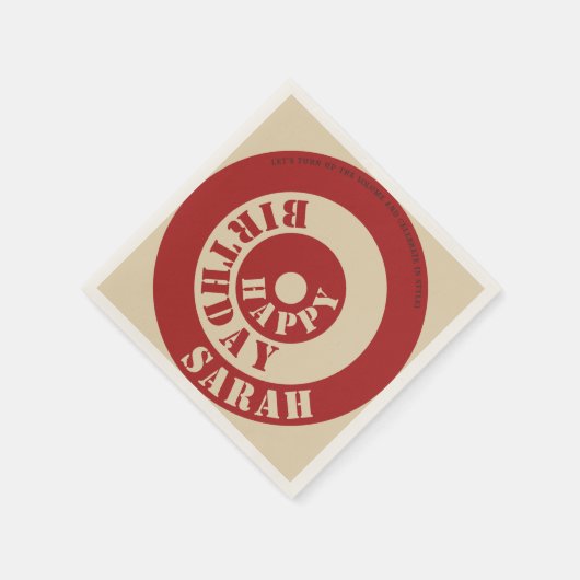  Retro Vinyl Sleeve Papieren servetten (Hoek)