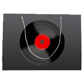 Retro vinyl tas cadeau groot cadeauzakje (Achterkant)