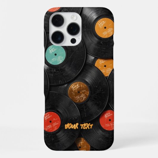 Retro Vinyl Verzamelaars DJ Cadeau iPhone Hoesje (Achterkant)