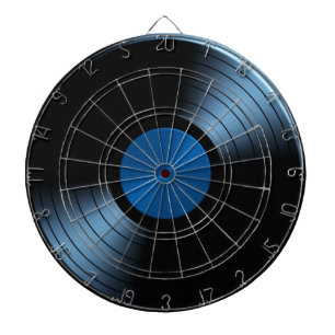 Retro VinylAlbum van het Verslag in Blauw Dartbord