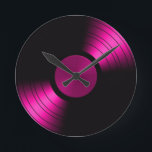 Retro VinylAlbum van het Verslag in Roze Ronde Klok<br><div class="desc">Dit is een geweldige retro vinylverslagalbum dat ik heb ontworpen. Het brengt ons terug naar de dagen waar wij aan krassend verslagalbums op onze stereo-installaties luisterden. Dit zou tot een grote gift voor iedereen, voor om het even welke gelegenheid zoals een hoilday verjaardag maken, verjaardag, huwelijk, de speciale gebeurtenis u...</div>