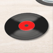 Retro vinylen plaatjes onderzetters  (Gebogen)