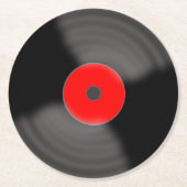 Retro vinylen plaatjes onderzetters  (Voorkant)