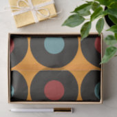 Retro  vinylmuziek tissuepapier (Geschenk)