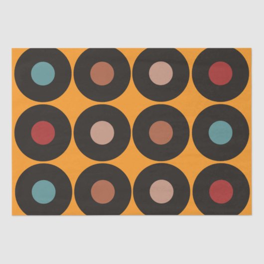 Retro  vinylmuziek tissuepapier (Voorkant)